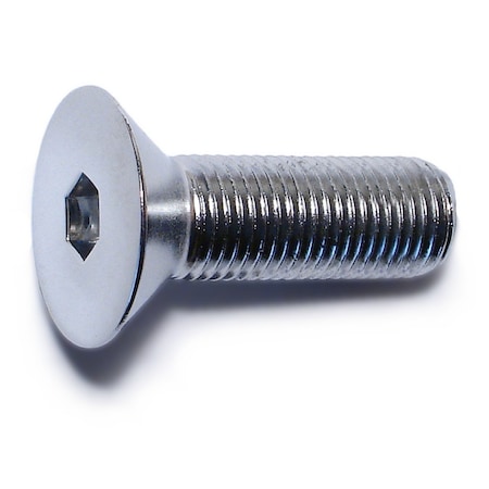 Midwest Fastener 3/8"-24 Socket Head Cap Screw, Flat Head, Chrome Plated Steel, 1-1/4 in Length, 6 PK 79952